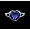 Image 1 : 14KT White Gold 3.07ct Tanzanite and Diamond Ring