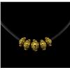 Image 1 : 1.45ctw Diamond Necklace - 22KT Yellow Gold