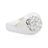 Image 2 : 14KT White Gold 0.69ctw Diamond Ring