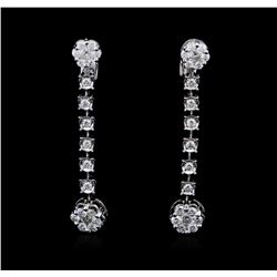 14KT White Gold 1.45ctw Diamond Earrings