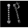 Image 2 : 14KT White Gold 1.45ctw Diamond Earrings