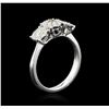 Image 3 : 14KT White Gold 0.70ctw Diamond Ring