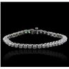 Image 1 : 14KT White Gold 3.61ctw Diamond Tennis  Bracelet