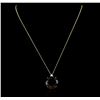 Image 1 : 14KT Yellow Gold 26.18ct Smokey Topaz and Diamond Pendant With Chain
