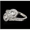 Image 2 : 14KT White Gold 0.62ctw Diamond Ring