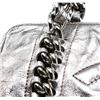 Image 4 : Chanel Silver Metallic Cracked Calfskin Modern Chain Tote
