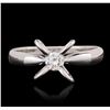 Image 1 : 18KT White Gold 0.25ct Round Cut Diamond Ring