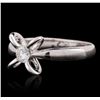Image 2 : 18KT White Gold 0.25ct Round Cut Diamond Ring