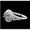 Image 2 : 14KT White Gold 1.90ct Tanzanite and Diamond Ring