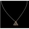 Image 2 : 14KT Two-Tone Gold 0.67ctw Diamond Pendant With Chain