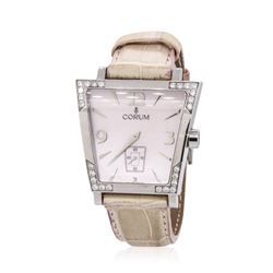 Stainless Steel 0.85ctw Diamond Corum Trapeze Watch