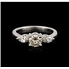 Image 1 : 18KT White Gold 0.96ctw Diamond Ring
