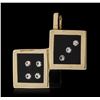 Image 1 : 14KT Yellow Gold 10.00ctw Onyx and Diamond Pendant