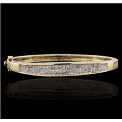 14KT Yellow Gold 3.25ctw Diamond Bangle