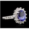 Image 2 : 14KT White Gold 2.43ct Tanzanite and Diamond Ring