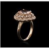 Image 3 : 14KT Rose Gold 3.13ct Morganite and Diamond Ring