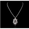 Image 1 : 14KT White Gold 2.13ctw Diamond Necklace