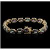 Image 2 : 14KT Yellow Gold 29.07ctw Topaz Bracelet