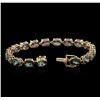 Image 3 : 14KT Yellow Gold 29.07ctw Topaz Bracelet