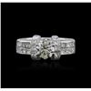 Image 1 : 18KT White Gold 2.33ctw Diamond Ring