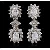Image 1 : 14KT White Gold 4.19ctw Diamond Earrings
