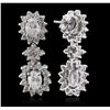 Image 2 : 14KT White Gold 4.19ctw Diamond Earrings