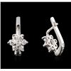 Image 2 : 14KT White Gold 0.50ctw Diamond Earrings