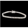 Image 1 : 14KT White Gold 6.90ctw Diamond Tennis Bracelet