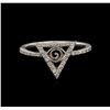 Image 1 : 0.20ctw Diamond Ring - 14KT White Gold