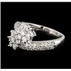 Image 2 : 14KT White Gold 1.10ctw Diamond Ring