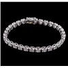 Image 1 : 10.50ctw Diamond Tennis Bracelet - 18KT White Gold