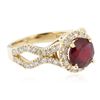 Image 2 : 14KT Yellow Gold 1.94ct Ruby and Diamond Ring