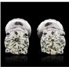 Image 1 : 14KT White Gold 1.00ctw Diamond Solitaire Earrings