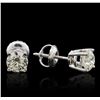Image 2 : 14KT White Gold 1.00ctw Diamond Solitaire Earrings