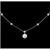 Image 1 : 0.32ctw Diamond Necklace - 14KT White Gold