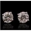 Image 1 : 14KT White Gold 1.46ctw Diamond Solitaire Earrings
