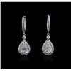 Image 1 : 14KT White Gold 3.05ctw Diamond Earrings