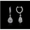 Image 2 : 14KT White Gold 3.05ctw Diamond Earrings