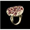 Image 3 : 14KT Yellow Gold 9.11ctw Ruby and Diamond Ring