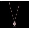 Image 2 : 14KT Two-Tone 4.74ctw Diamond Pendant With Chain