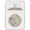 Image 1 : 1923 NGC MS63 Peace Silver Dollar