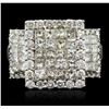Image 1 : 14KT White Gold 3.18ctw Diamond Ring