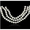 Image 2 : 14KT White Gold Pearl and Diamond Necklace
