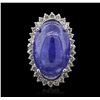 Image 1 : 14KT White Gold 24.30ct Tanzanite and Diamond Ring