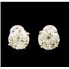 Image 1 : 14KT White Gold 2.95ctw Diamond Stud Earrings