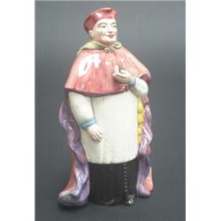 H Wain and Sons 'Melba Ware' 'Cardinal Wolsey' figural ewer, printed marks, 11 1/2 in....