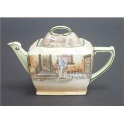 Royal Doulton Dickens ware teapot designed by Charles Noke, 'Old Peggoty'....