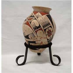 Mata Ortiz Polychrome Geometric Jar by Ana Villa