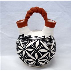 Acoma Pueblo Pottery Wedding Vase by Antonio