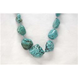 Estate Southwestern Turquoise Nugget Necklace
